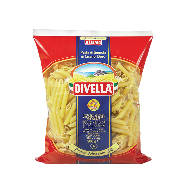 PENNE MEZZANI N34 500G DIVELLA