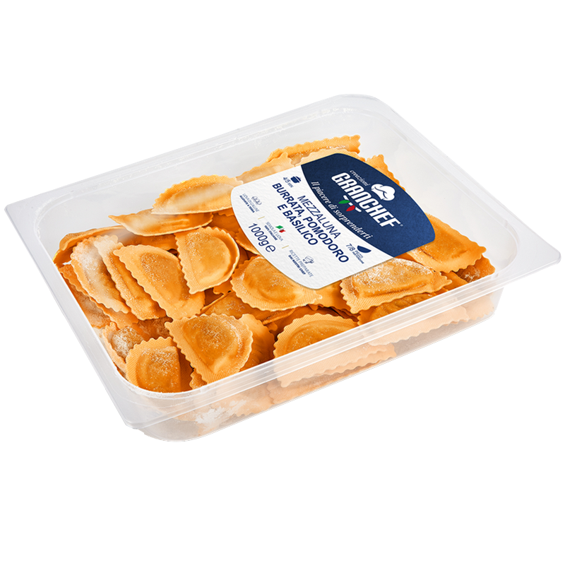 MEZZALUNA BURRATA POMOD. BASIL