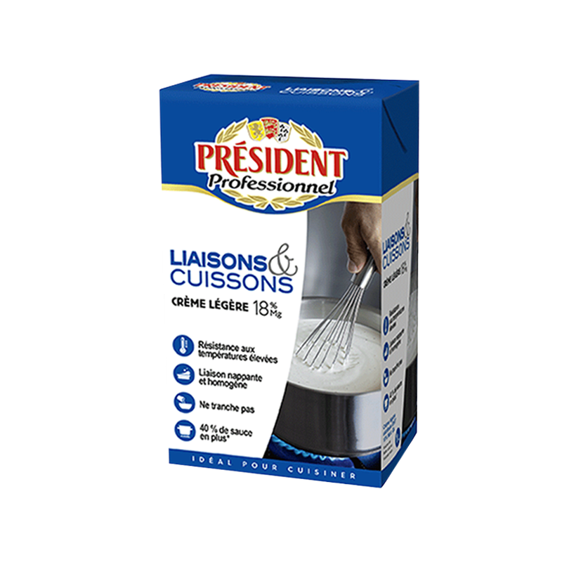 CREME LEGERE 18% PRESIDENT 1L